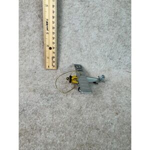 1998 Schylling Diecast Biplane Ornament N-X211 Yellow Propeller‎
